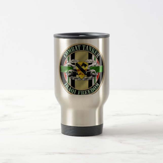 Taza De Viaje Armadura 19K OIF 1r CAV del petrolero del combate (Centro)