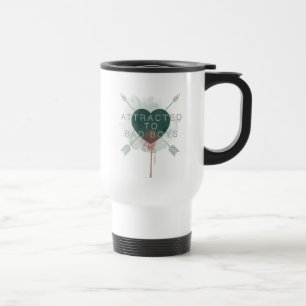 Taza De Viaje Arrow   "Attracted To Bad Boys" Pierced Heart