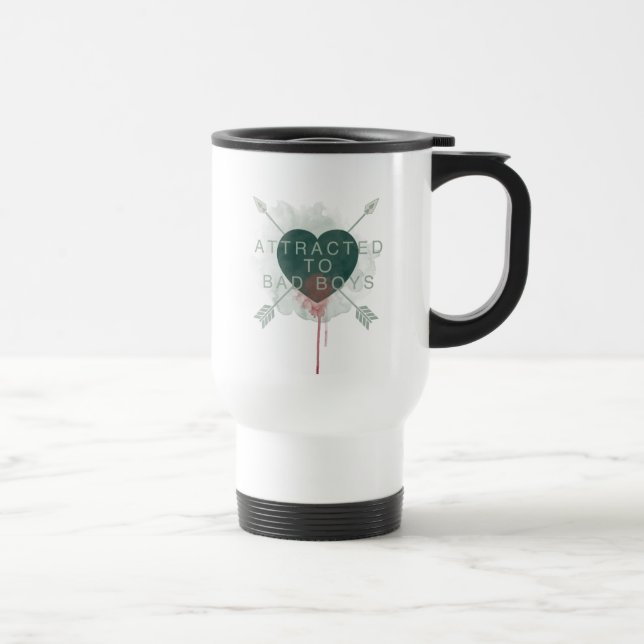 Taza De Viaje Arrow | "Attracted To Bad Boys" Pierced Heart (Derecha)
