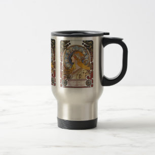 Taza De Viaje Art Nouveau mucha - Zodiac - La Plume