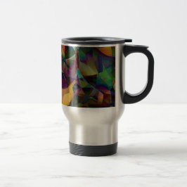 Taza De Viaje Arte abstracto colorido y caleidoscópico