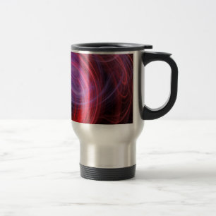Taza De Viaje Arte abstracto onda roja