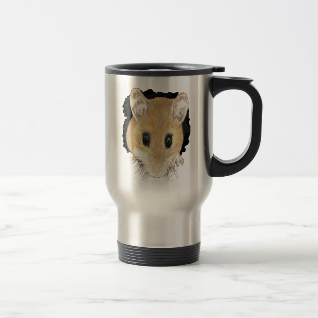 Taza De Viaje Arte Animal Cute Ratón Buscando Arte Acuático (Derecha)