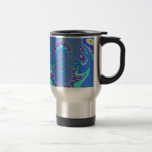 Taza De Viaje Arte azul moderno