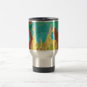 Taza De Viaje Arte de Acuarela de la Familia de Jirafas