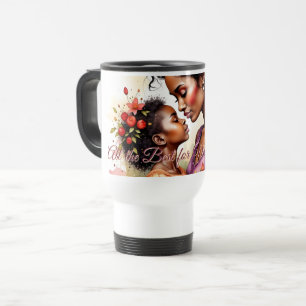 Taza De Viaje Arte de amor del día de la madre en estilo acuarel