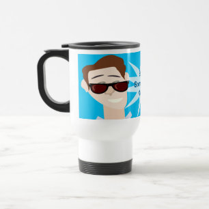 Taza De Viaje Arte de caracter de Joe Fun promedio de Guay Guy