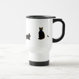 Taza De Viaje Arte de gatos negros