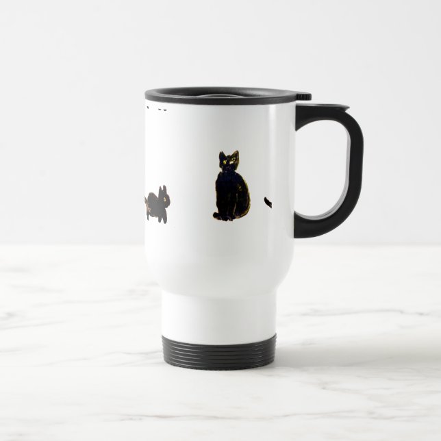 Taza De Viaje Arte de gatos negros (Derecha)
