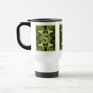 Taza De Viaje Arte de inicial de monograma personalizado Nombre 