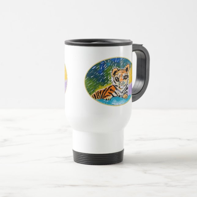 Taza De Viaje "Arte de los niños" de Baby Tiger (Anverso derecho)
