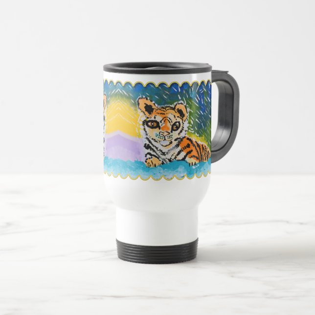 Taza De Viaje "Arte de los niños" de Baby Tiger (Anverso derecho)