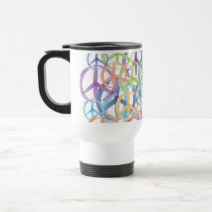 Taza De Viaje Arte de Símbolos de Paz