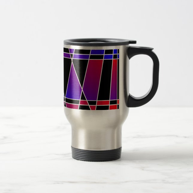 Taza De Viaje Arte Deco "fracturado" por Kenneth Yoncich (Derecha)
