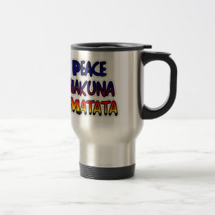 Taza De Viaje Arte degradado de Peace Hakuna Matata