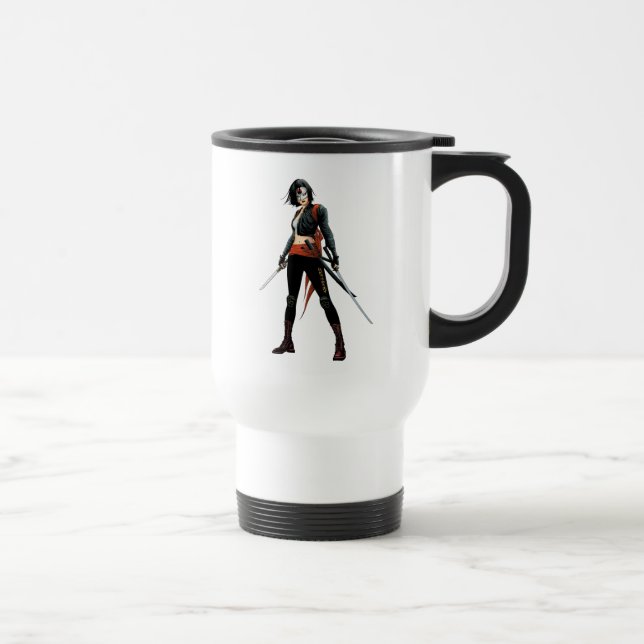 Taza De Viaje Arte del cómic del pelotón el | Katana del (Derecha)