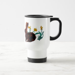 Taza De Viaje Arte desafiante en el conejo de primavera