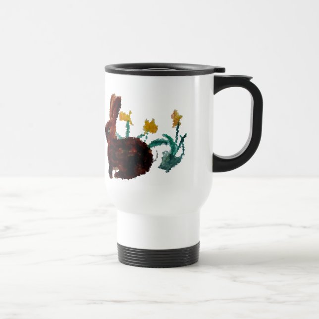 Taza De Viaje Arte desafiante en el conejo de primavera (Derecha)