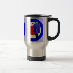 Taza De Viaje Arte dibujado y pintado 3 de la mano de la vespa