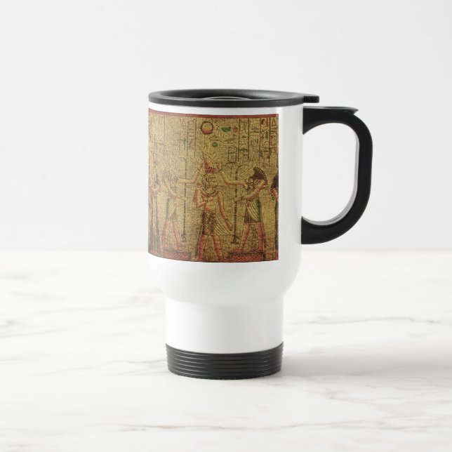 Taza De Viaje Arte en el muro del templo egipcio antiguo (Derecha)