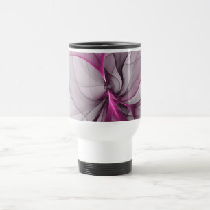 Taza De Viaje Arte fractal abstracto moderno caótico elegante ro
