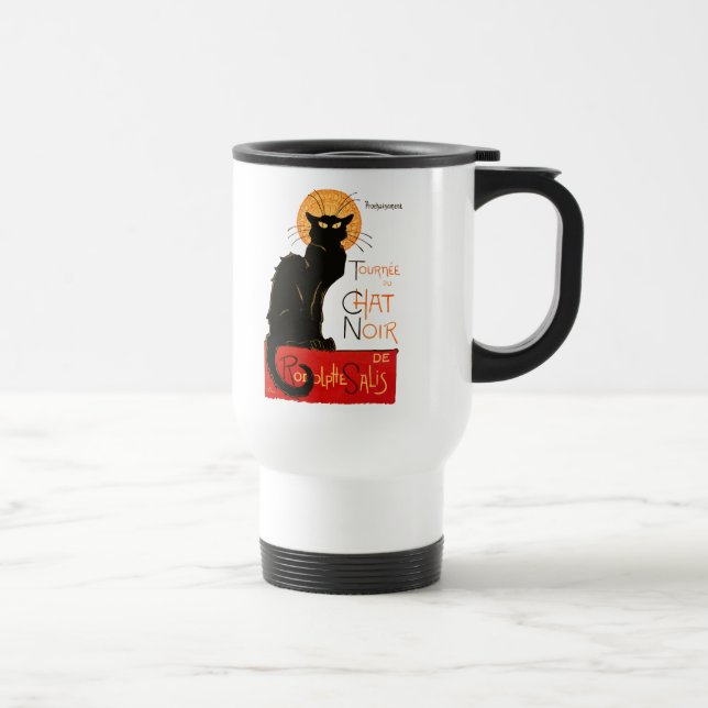 Taza De Viaje Arte francés Steinlen Black Cat Classic (Derecha)