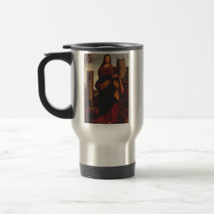 Taza De Viaje Arte Gráfico de Icono Sagrado de Santa Bárbara