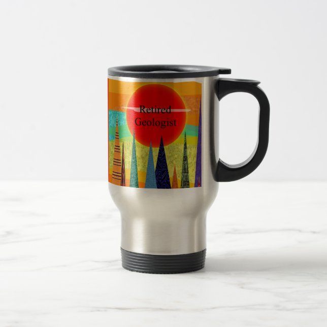 Taza De Viaje Arte jubilado de la montaña del geólogo (Derecha)