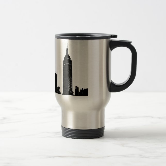 Taza De Viaje Arte pop blanco y negro en Nueva York (Derecha)