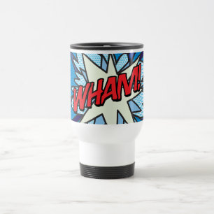 Taza De Viaje Arte Pop Comic WHAM!