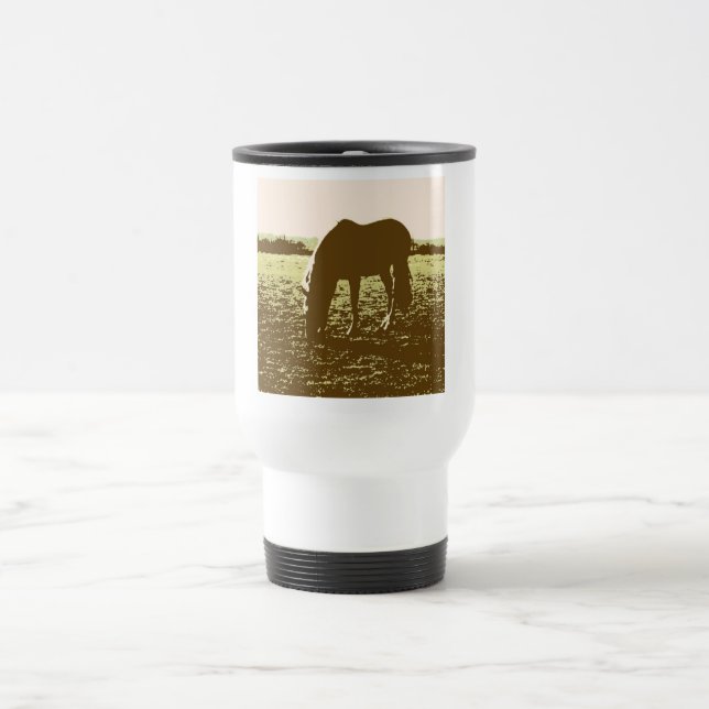 Taza De Viaje Arte pop de moda de caballo (Centro)