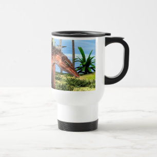 Taza De Viaje Arte prehistórico de Kentrosaurus Dinosaurio Jungl