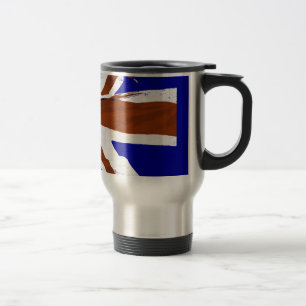 Taza De Viaje Arte retro de Union Jack de la mirada del vintage