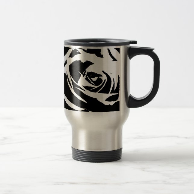 Taza De Viaje Arte Rosa posterizado (Derecha)