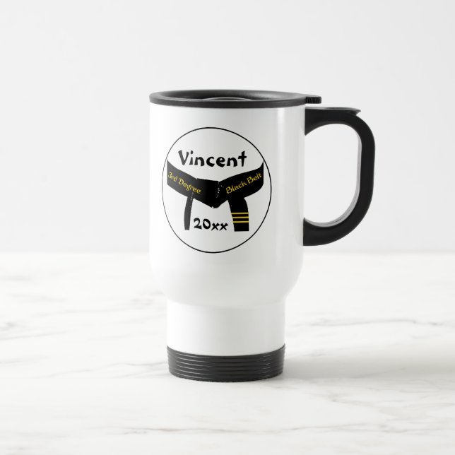 Taza De Viaje Artes marciales personalizadas Cinturón negro de t (Derecha)