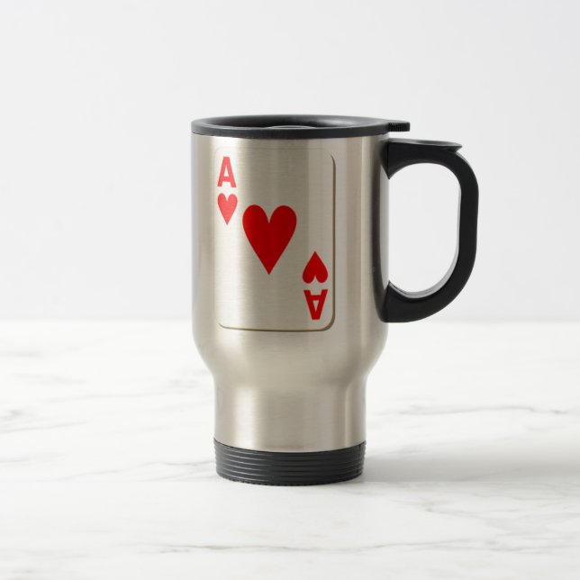 Taza De Viaje As del naipe de los corazones (Derecha)