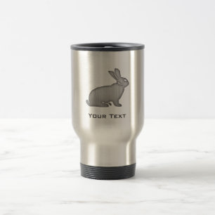 Taza De Viaje Aspecto Metalizado cepillado Bunny