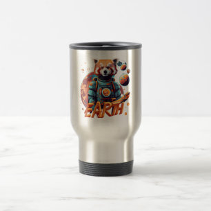 Taza De Viaje Astronauta panda roja