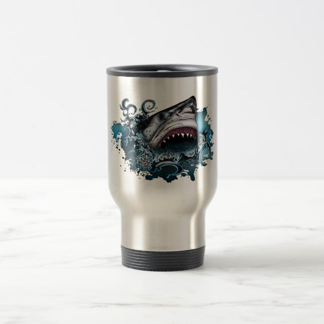 Taza De Viaje Ataque a tiburones (Centro)