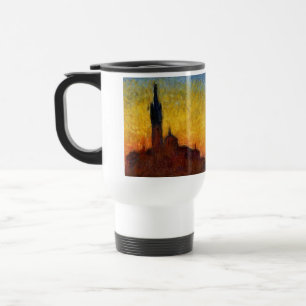 Taza De Viaje Atardecer de Monet Venecia Impresionismo Artístico