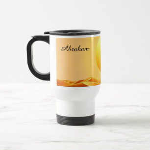Taza De Viaje Atardecer del Desierto Ámbar Boho Moderno Personal