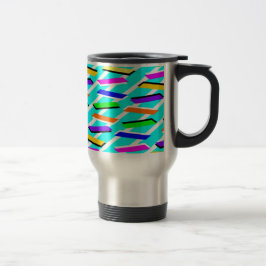 Taza De Viaje Atasco del patrón Aqua