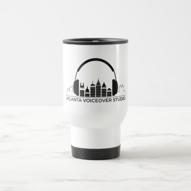 Taza De Viaje Atlanta Voicover Studio Coffee/Tea Tumble (blanco) (Centro)