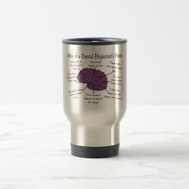 Taza De Viaje Atlas del cerebro de un higienista dental (Centro)