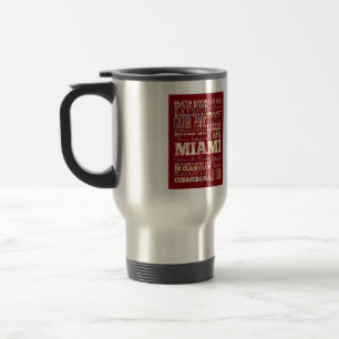 Taza De Viaje Atracciones y lugares famosos de Miami, la Florida