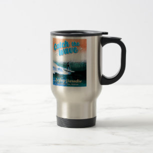 Taza De Viaje Atrapa la Ola - Paraíso del Surf 