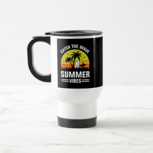 Taza De Viaje Atrapa La Ola Vibraciones De Verano-64193