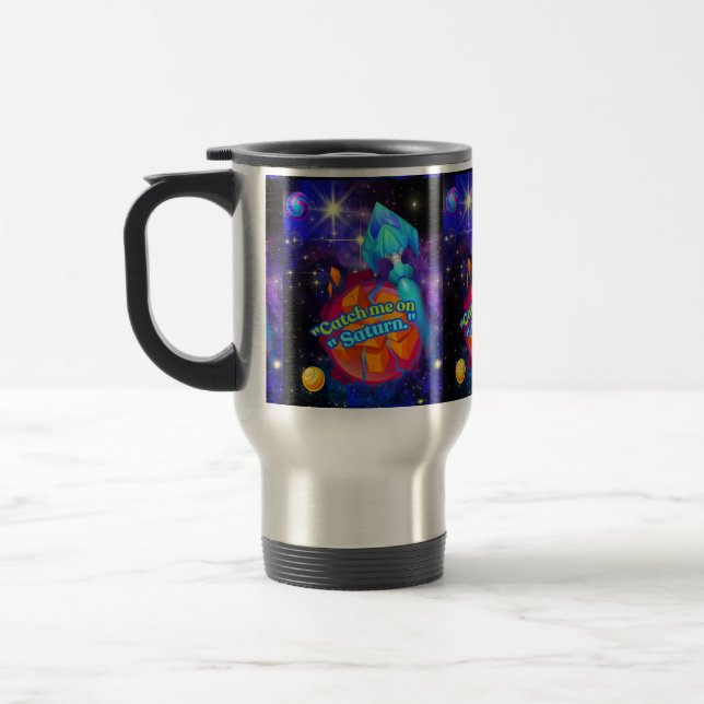 Taza De Viaje Atrápenme a Saturno (Izquierda)