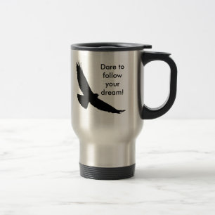 Taza De Viaje Atrévete a seguir tu sueño de silueta de Hawk Vola