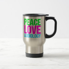 Taza De Viaje Audiología de amor por la paz
